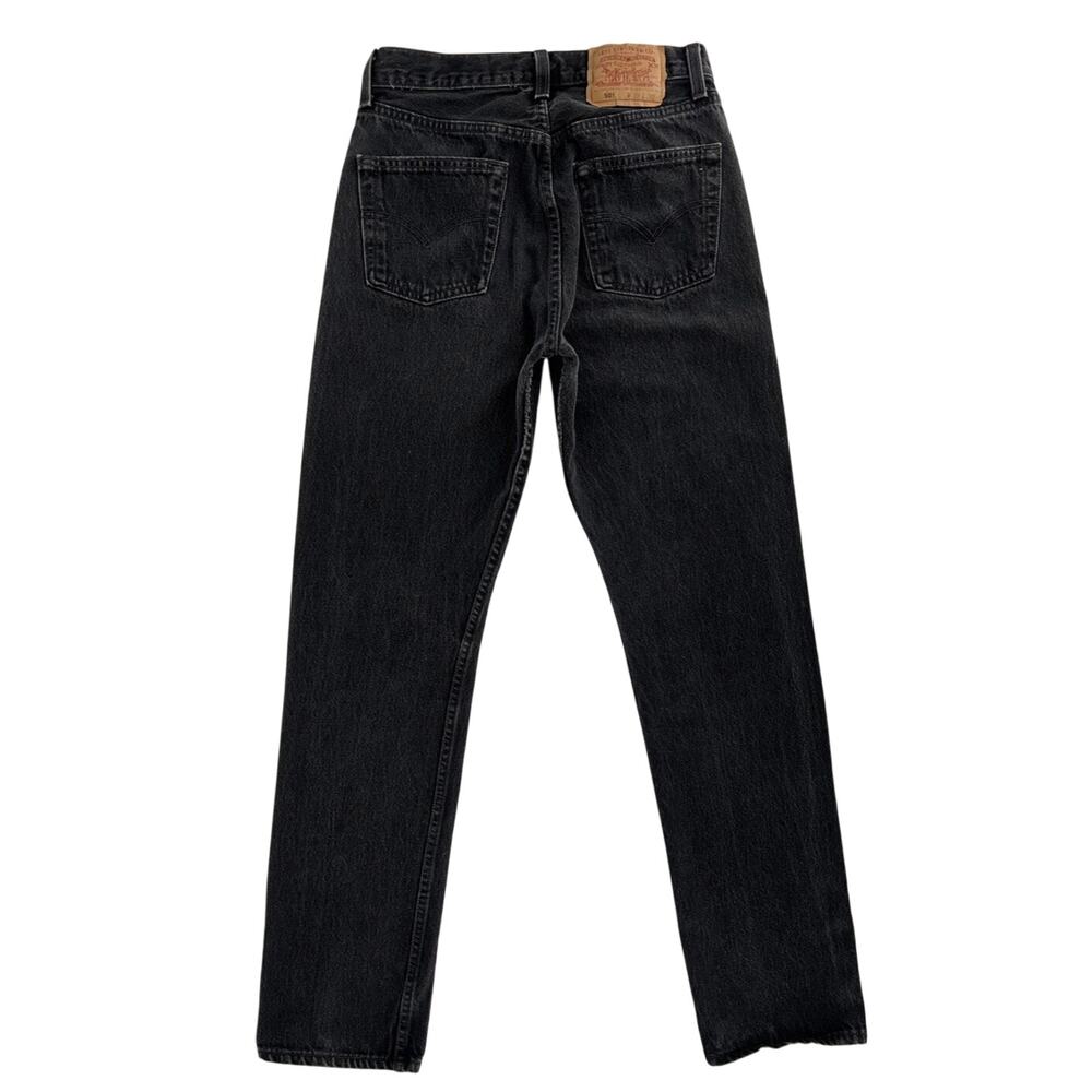 90s Levis 501 black jeans button fly 544 back button 1990s vintage